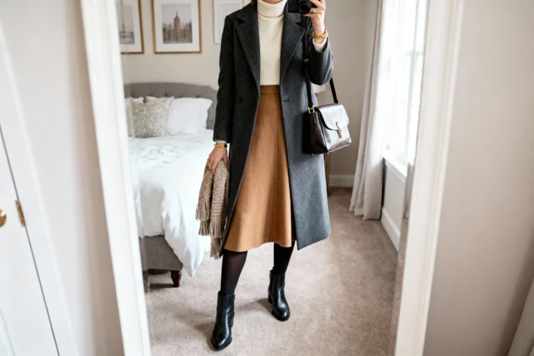 Classic and Modest Church Winter Warm Outfit Ideas With Full-length Skirts You’ll Love