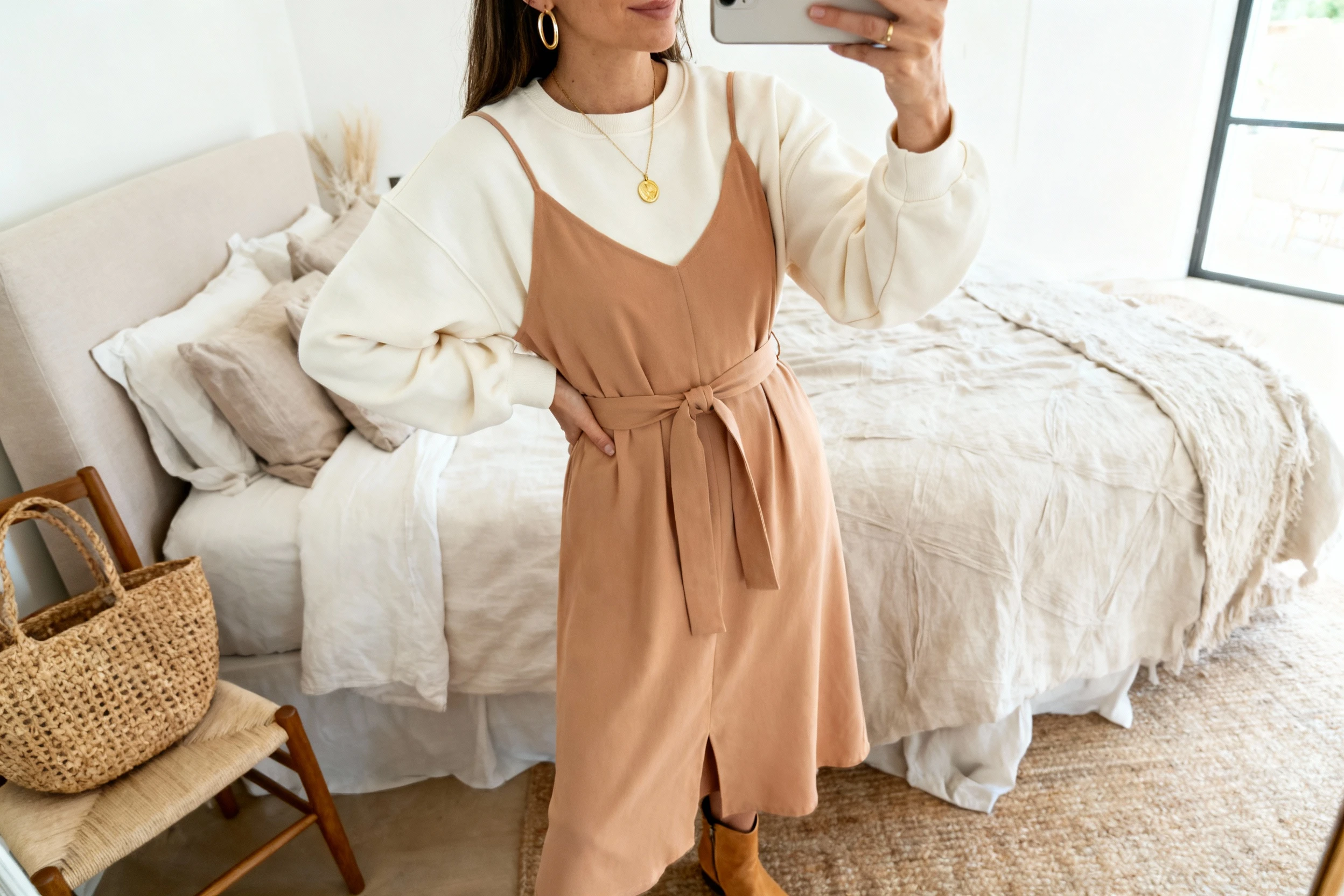 Faith-based Crewneck Fashion: Classic & Modest Maxi Dress Styling That Feels Effortlessly Chic