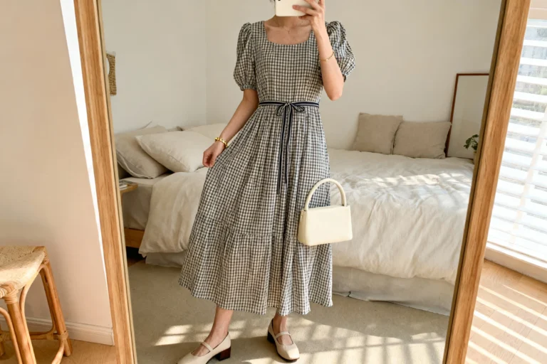 Gingham Full-length Dresses – Church Dress Ideas Rooted in Biblical Modesty You’ll Love