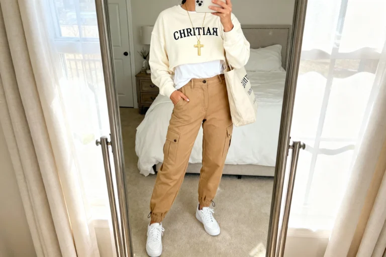 Godly Streetwear: Modest Christian Crewneck Outfits for Women That Turn Heads