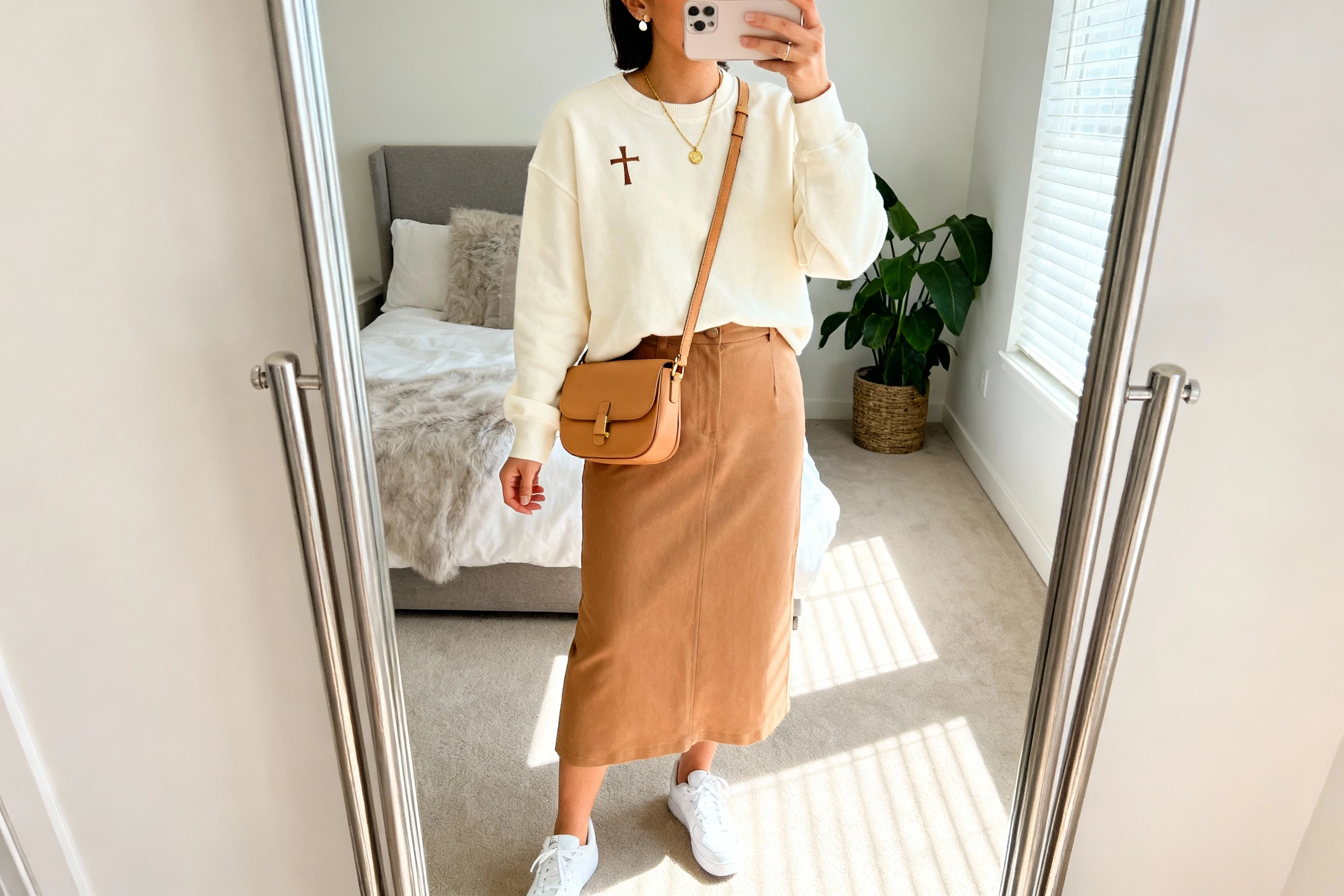 Modest Christian Crewneck Outfits That Honor God and Grace—and Still Turn Heads