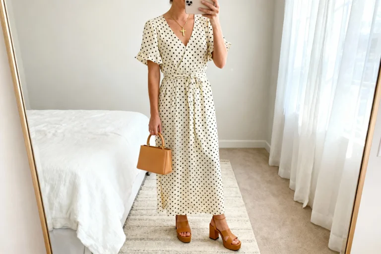 Polka Dot Maxi Dresses – Church Dress Ideas for Faithful Feminine Simplicity You’ll Wear on Repeat