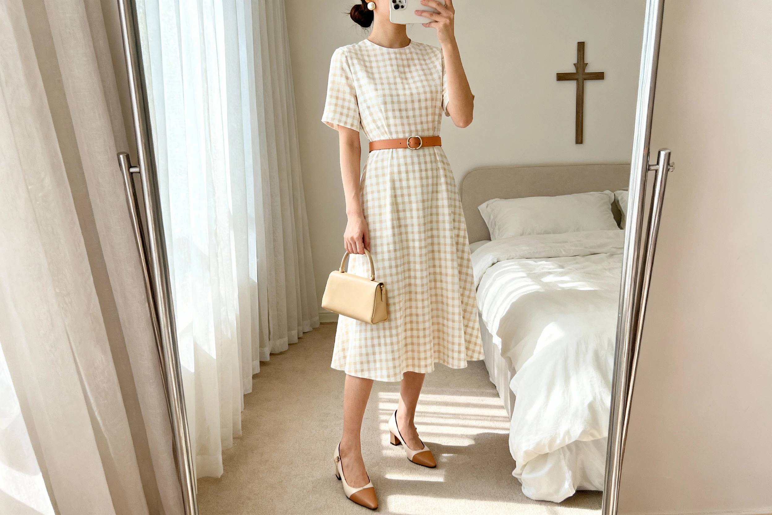 Soft Checkered Patterns – Church Dress Ideas for Elegant Worship Attire You’ll Love