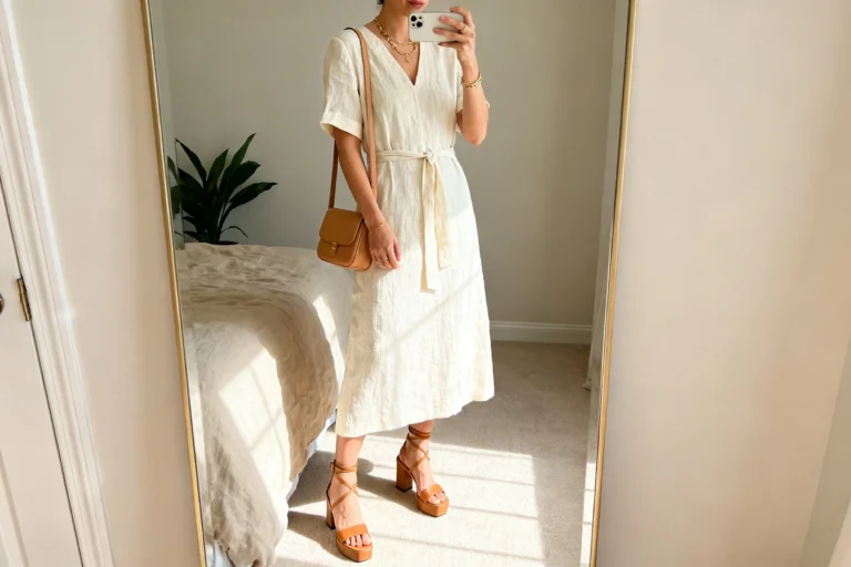 Solid Neutral Linen Styles – Church Dress Ideas for Timeless Church Elegance You’ll Wear on Repeat