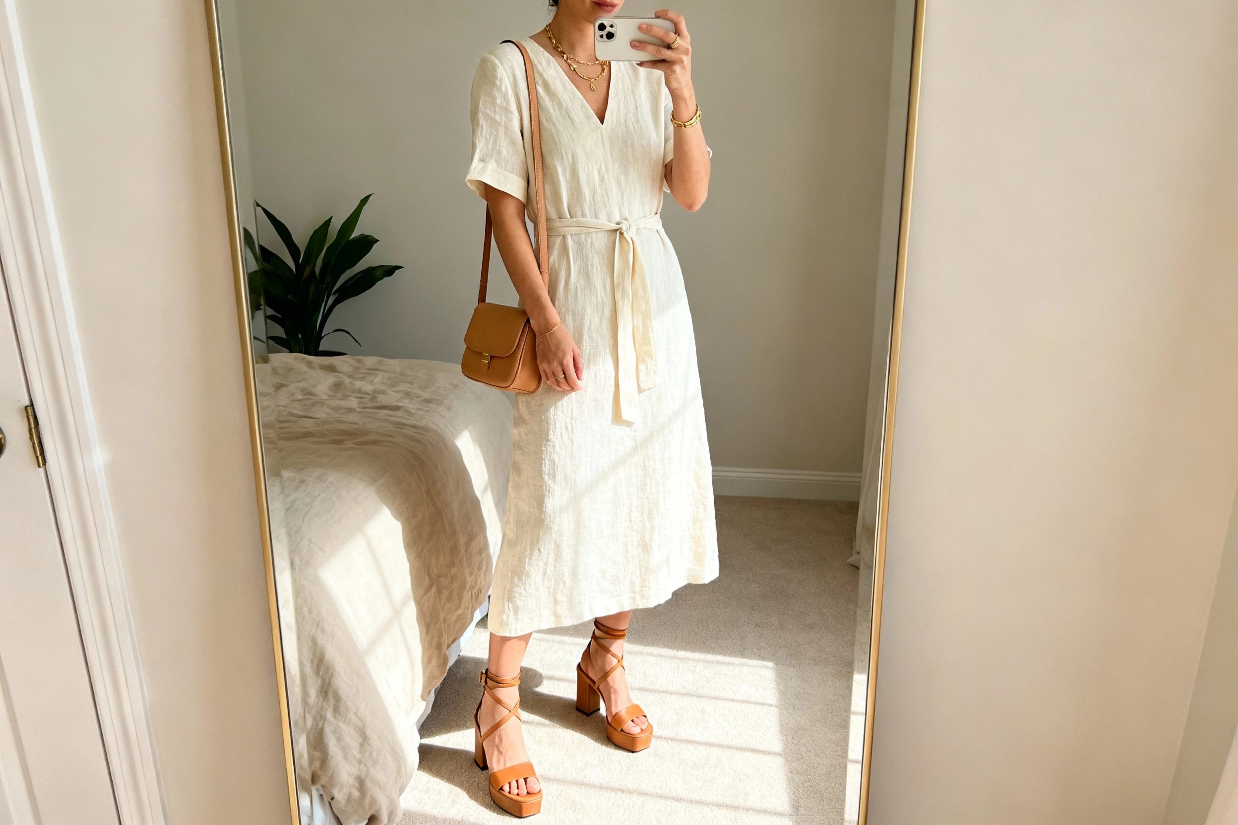 Solid Neutral Linen Styles – Church Dress Ideas for Timeless Church Elegance You’ll Wear on Repeat