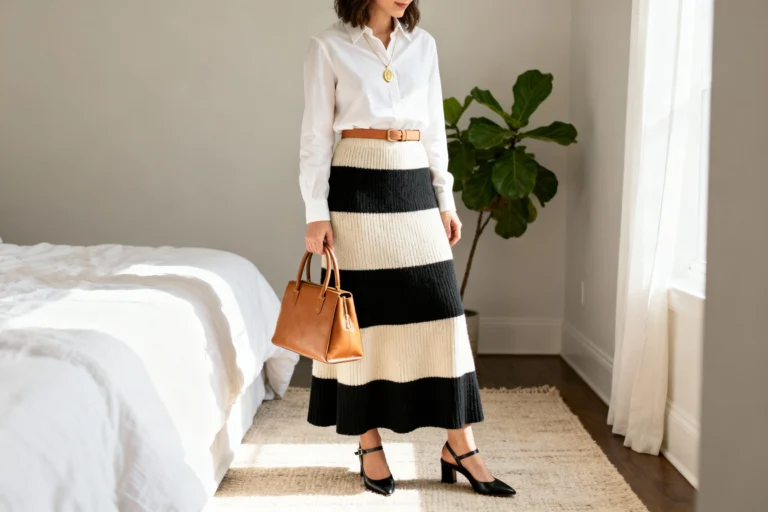 Striped Long Skirts & Dresses for Timeless Church Style You’ll Wear on Repeat
