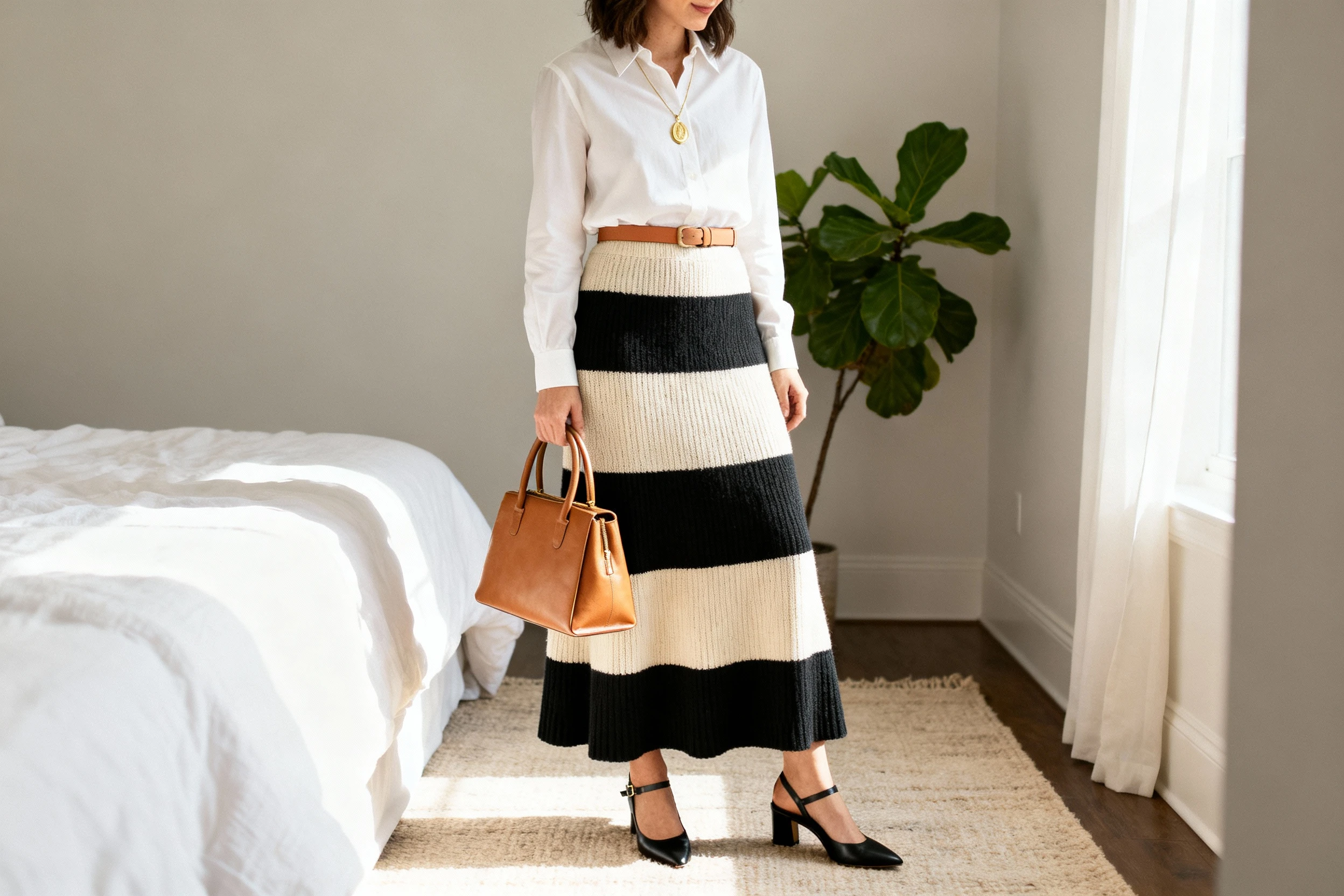 Striped Long Skirts & Dresses for Timeless Church Style You’ll Wear on Repeat